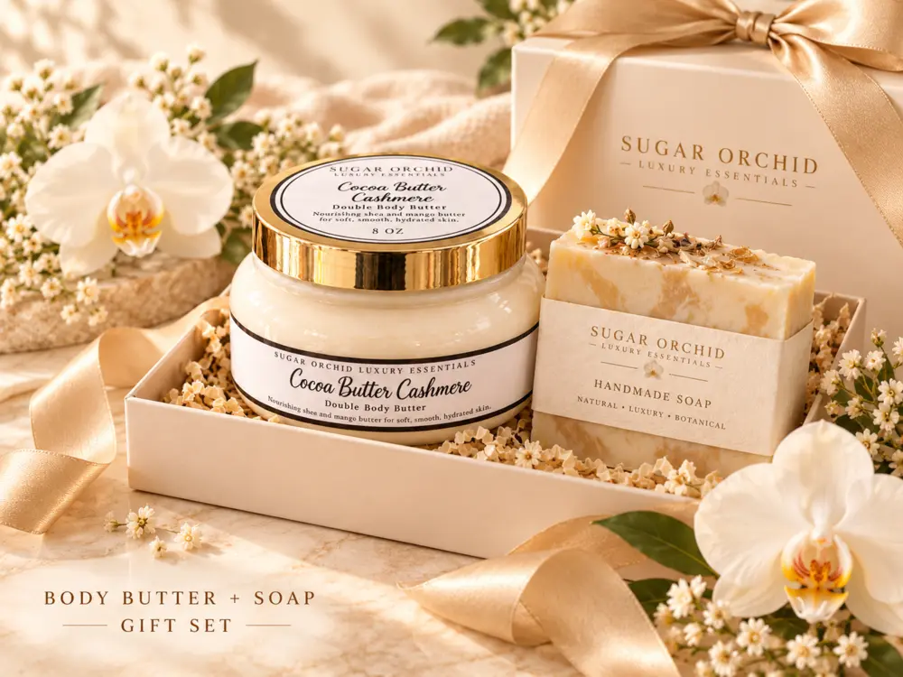 Sugar Orchid Body Butter + Soap Gift Set